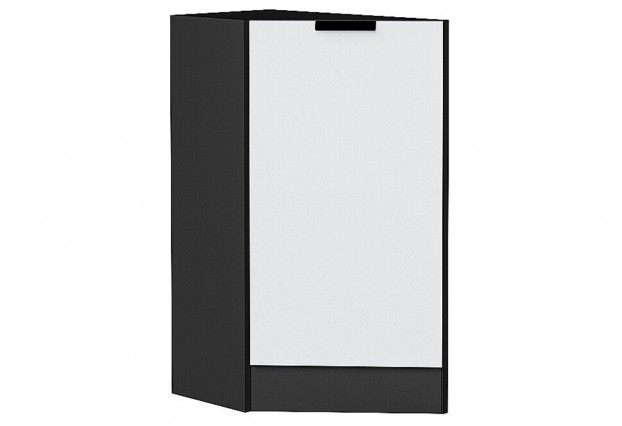 Шкаф нижний торцевой Евро Белый / Graphite 29,6 х 55,2 х 81,6 см