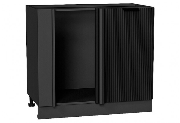 Шкаф нижний угловой Евро Лайн Антрацит / Graphite 89 х 47,8 х 81,6 см