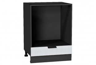 Шкаф нижний под духовку Евро Лайн Белый / Graphite 60 х 47,4 х 81,6 см