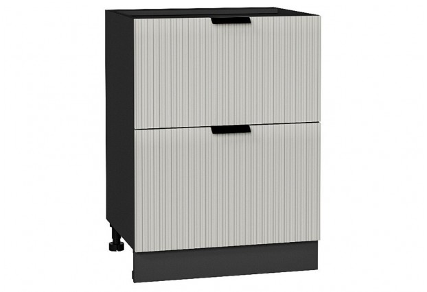 Шкаф нижний с 2-мя ящиками Евро Лайн Агат / Graphite 60 х 47,8 х 81,6 см