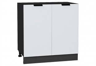 Шкаф нижний с 2-мя дверцами Евро Белый / Graphite 80 х 47,8 х 81,6 см