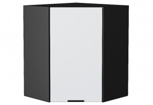 Шкаф верхний угловой Евро Белый / Graphite 60 х 60 х 71,6 см