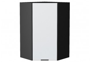 Шкаф верхний угловой Евро Белый / Graphite 60 х 60 х 92 см