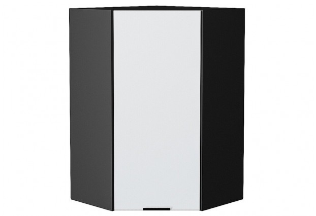 Шкаф верхний угловой Евро Белый / Graphite 60 х 60 х 92 см