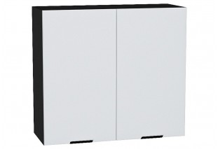 Шкаф верхний с 2-мя дверцами Евро Белый / Graphite 80 х 31,8 х 71,6 см