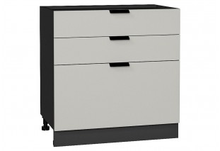 Шкаф нижний с 3-мя ящиками Евро Агат / Graphite 80 х 47,8 х 81,6 см
