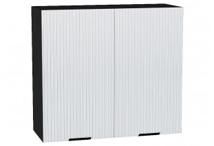 Шкаф верхний с 2-мя дверцами Евро Лайн Белый / Graphite 80 х 31,8 х 71,6 см