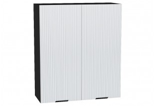 Шкаф верхний с 2-мя дверцами Евро Лайн Белый / Graphite 80 х 31,8 х 92 см