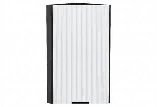 Шкаф верхний торцевой Евро Лайн Белый / Graphite 30 х 30,4 х 71,6 см