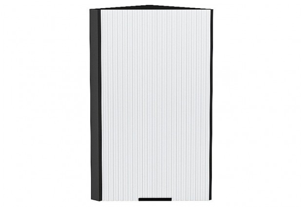Шкаф верхний торцевой Евро Лайн Белый / Graphite 30 х 30,4 х 71,6 см