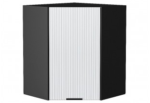 Шкаф верхний угловой Евро Лайн Белый / Graphite 60 х 60 х 71,6 см