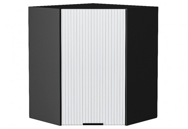 Шкаф верхний угловой Евро Лайн Белый / Graphite 60 х 60 х 71,6 см