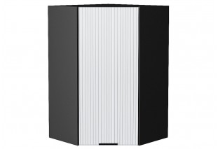 Шкаф верхний угловой Евро Лайн Белый / Graphite 60 х 60 х 92 см