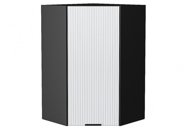 Шкаф верхний угловой Евро Лайн Белый / Graphite 60 х 60 х 92 см