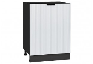 Шкаф нижний с 1-ой дверцей Евро Лайн Белый / Graphite 60 х 47,8 х 81,6 см