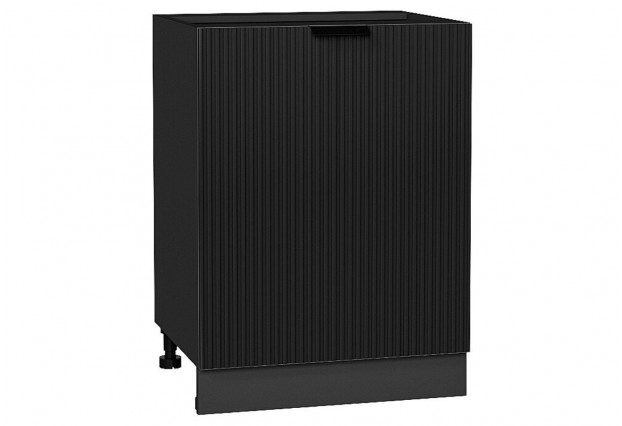 Шкаф нижний с 1-ой дверцей Евро Лайн Антрацит / Graphite 60 х 47,8 х 81,6 см