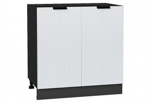 Шкаф нижний с 2-мя дверцами Евро Лайн Белый / Graphite 80 х 47,8 х 81,6 см