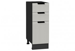 Шкаф нижний с 3-мя ящиками Евро Лайн Агат / Graphite 30 х 47,8 х 81,6 см