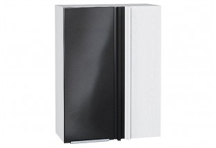 Шкаф верхний прямой угловой Фьюжн Anthracite / Белый 70 х 34,5 х 92 см