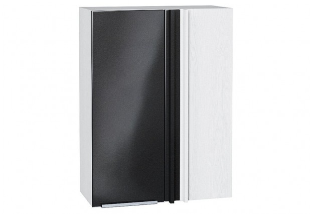 Шкаф верхний прямой угловой Фьюжн Anthracite / Белый 70 х 34,5 х 92 см