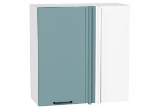 Шкаф верхний прямой угловой Флэт Grey-green In 2S / Белый 70 х 34,5 х 71,6 см