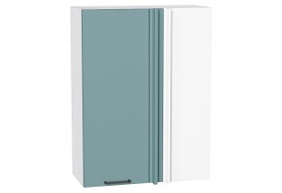 Шкаф верхний прямой угловой Флэт Grey-green In 2S / Белый 70 х 34,5 х 92 см