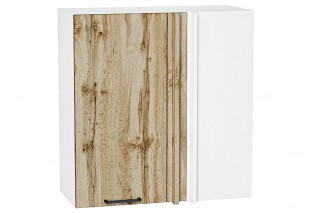 Шкаф верхний прямой угловой Флэт Wotan Oak 2S / Белый 70 х 34,5 х 71,6 см