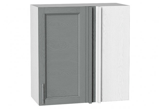 Шкаф верхний прямой угловой Сканди Grey Softwood / Белый 70 х 34,5 х 71,6 см