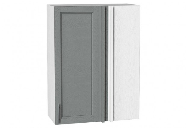 Шкаф верхний прямой угловой Сканди Grey Softwood / Белый 70 х 34,5 х 92 см