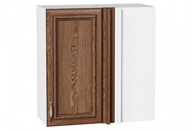 Шкаф верхний прямой угловой Шале Brown Dreamline / Белый 70 х 34,5 х 71,6 см