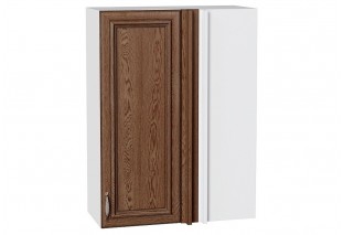 Шкаф верхний прямой угловой Шале Brown Dreamline / Белый 70 х 34,5 х 92 см