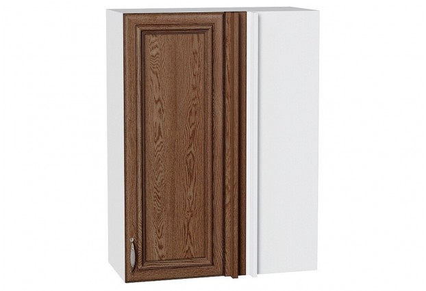 Шкаф верхний прямой угловой Шале Brown Dreamline / Белый 70 х 34,5 х 92 см