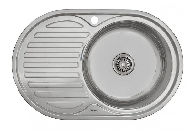 Мойка врезная Vivat 775016/0,6 1Ч1К (правая) Глянец