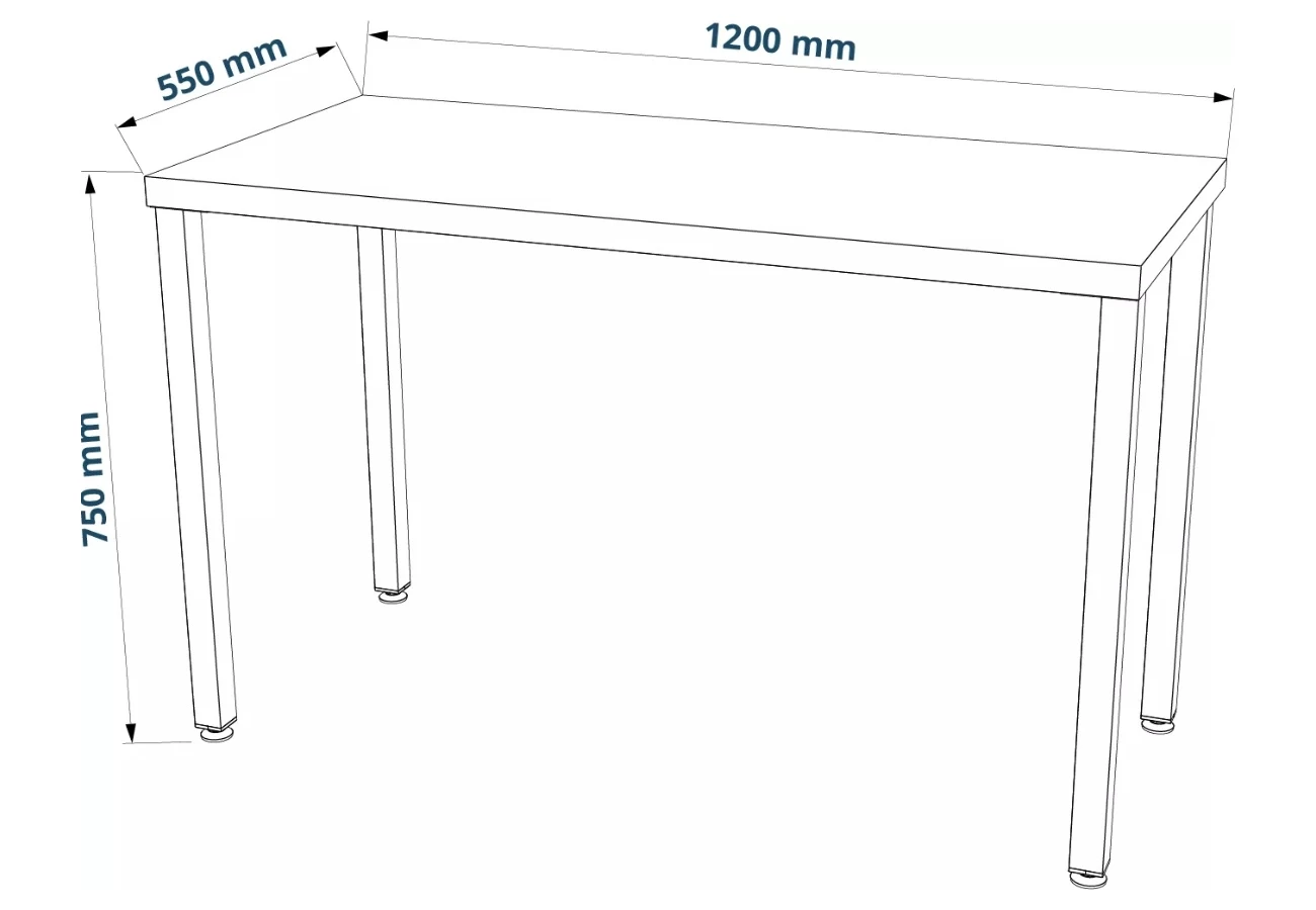 Ингар 1/ТТ стол письменный 120x75x55, белый