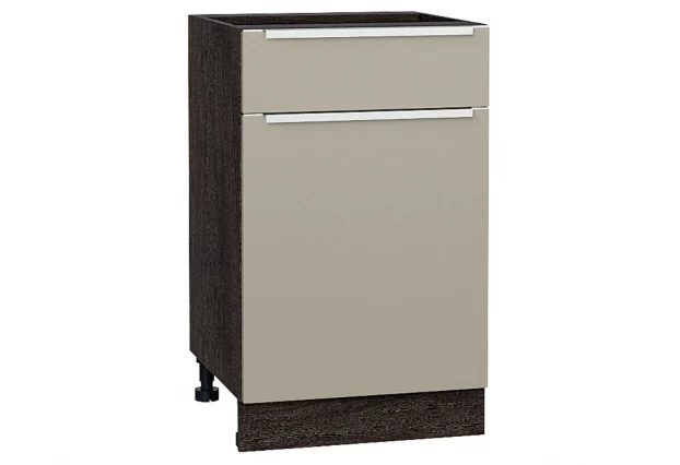 Шкаф нижний с 1-ой дверцей и ящиком Фьюжн Silky Grey / Graphite 50 х 48 х 81,6 см